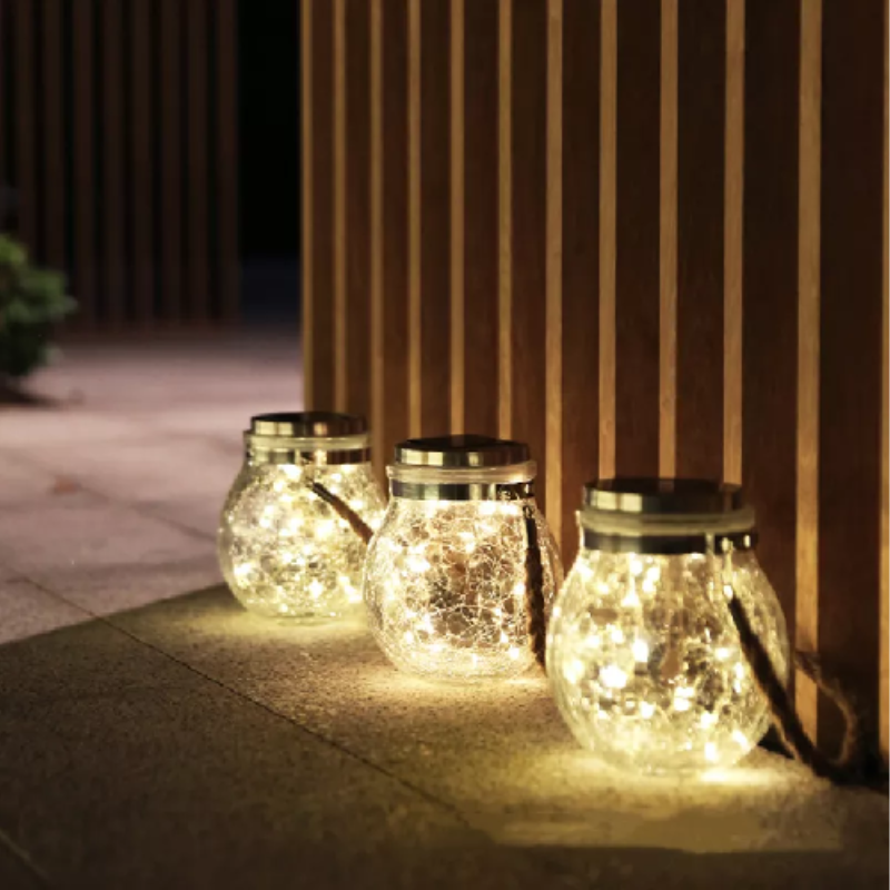 PACK 2 UNDS LÁMPARA SOLAR DE MESA / COLGANTE ESTILO FAROL CON HADAS LED