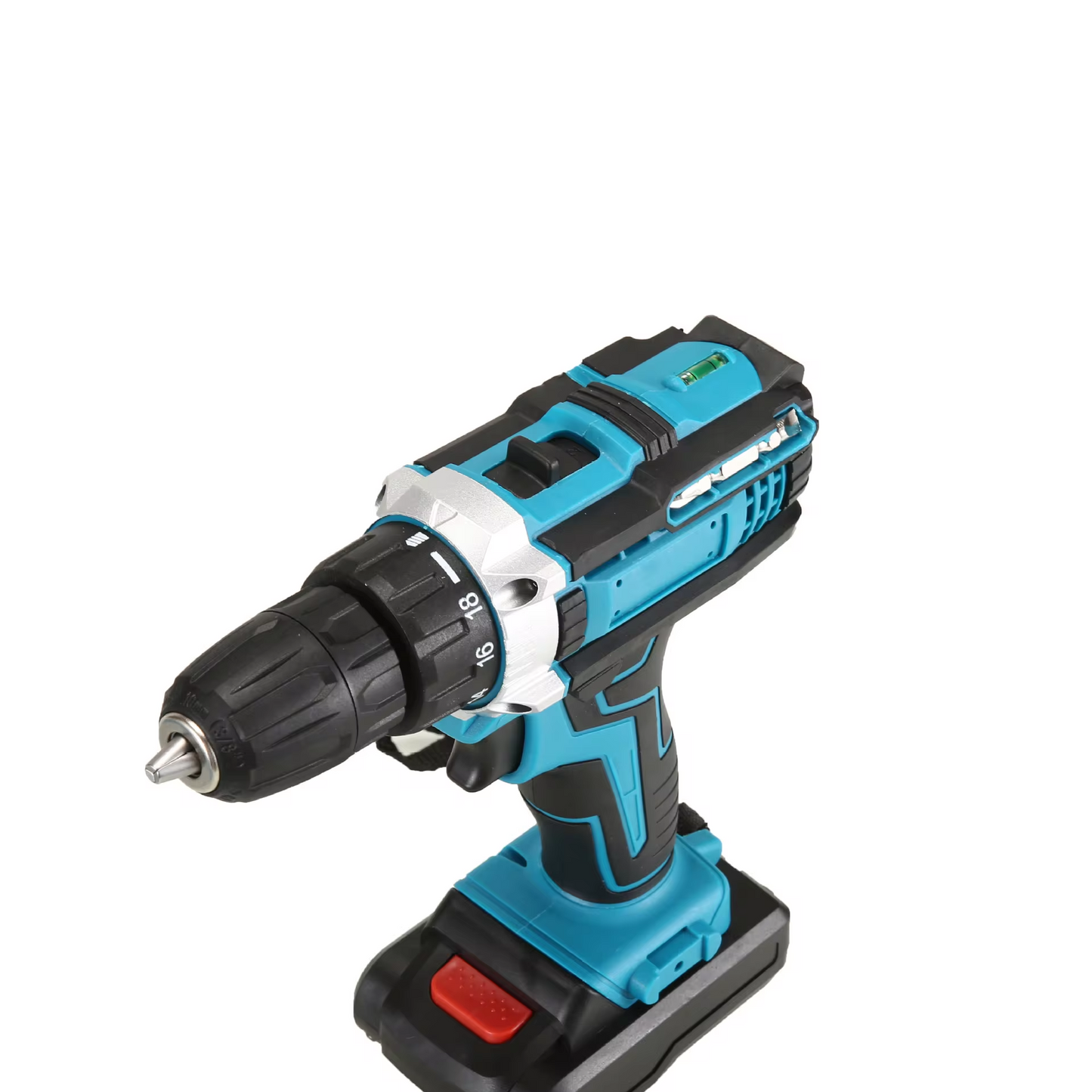 Taladro Percutor Inalámbrico 24 Piezas + 2 Baterías 3ah Turquesa 60hz