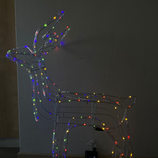 RENO SOLAR LED NAVIDEÑO EXTERIOR LUZ CALIDA / MULTICOLOR