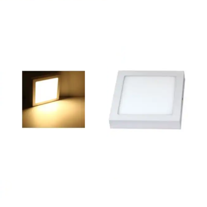 PLAFON LED 12W SOBREPUESTO CUADRADO LUZ CALIDA / FRIA