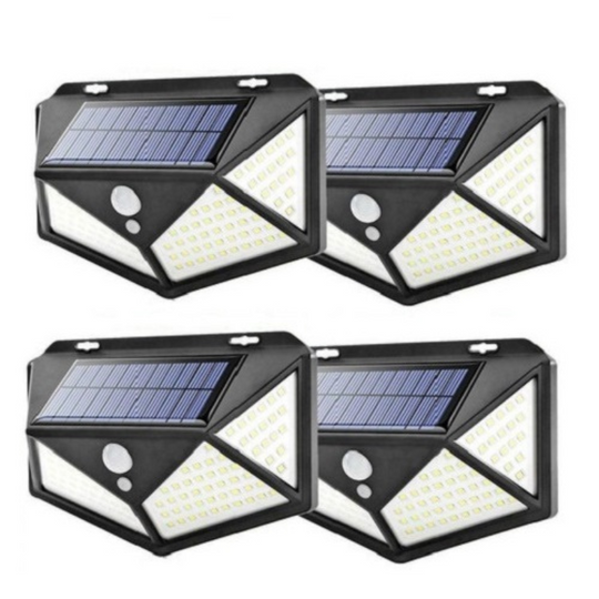 PACK X 4 FOCO SOLAR APLIQUE 114 LED