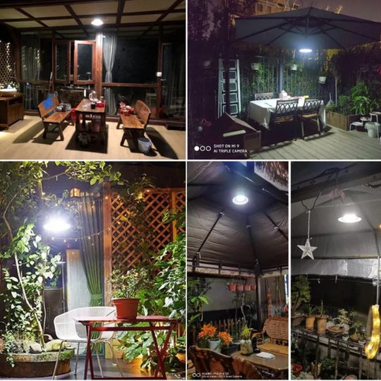 FOCO SOLAR TIPO CAMPANA 80W / BATERIA LiFePo4 15AH