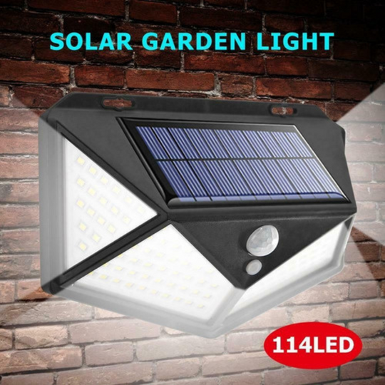 PACK X 4 FOCO SOLAR APLIQUE 114 LED