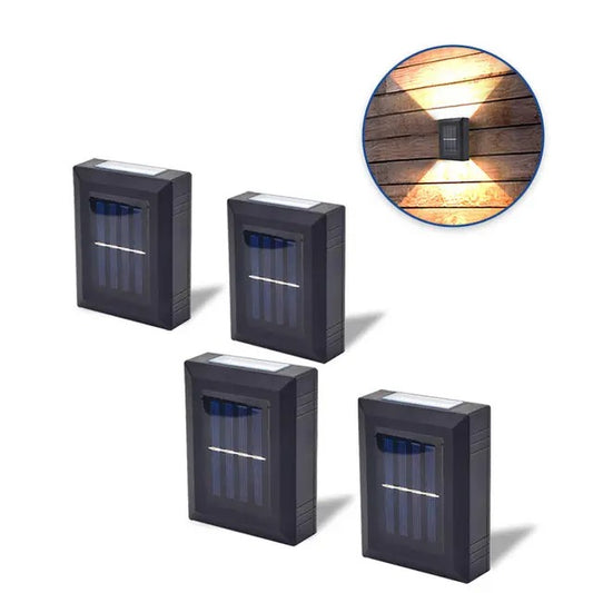 Pack X4 Aplique Solar LED  3500K Luz Cálida o Fría