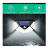 PACK X 4 FOCO SOLAR APLIQUE 100 LED
