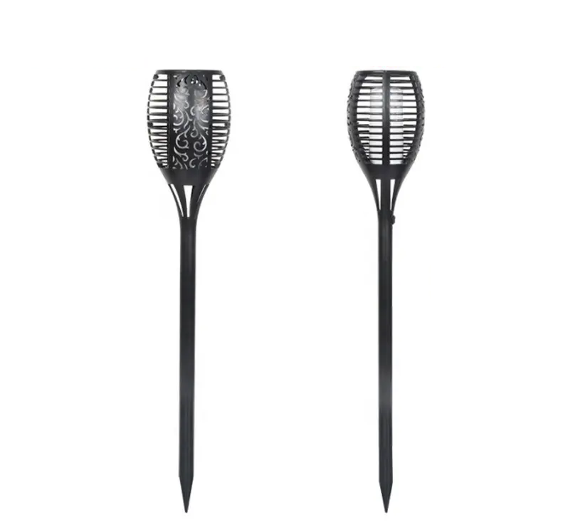 Pack X2 Estaca Solar Antorcha Fuego Impermeable Decoración