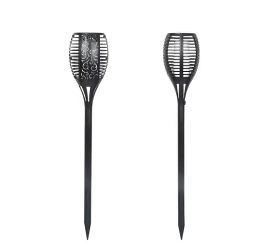 Pack X2 Estaca Solar Antorcha Fuego Impermeable Decoración