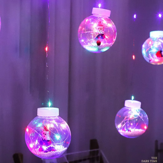 LUZ ELECTRICA NAVIDEÑA LED CORTINA ESFERA LUZ CALIDA / MULTICOLOR
