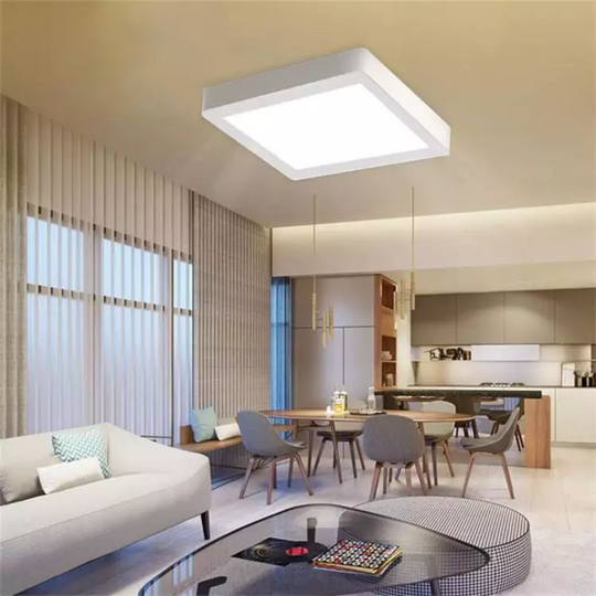 PLAFON LED 18W SOBREPUESTO CUADRADO LUZ CALIDA / FRIA