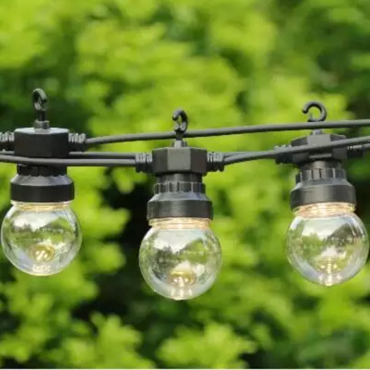 GUIRNALDA SOLAR AMPOLLETAS LED LUZ CÁLIDA 3500K