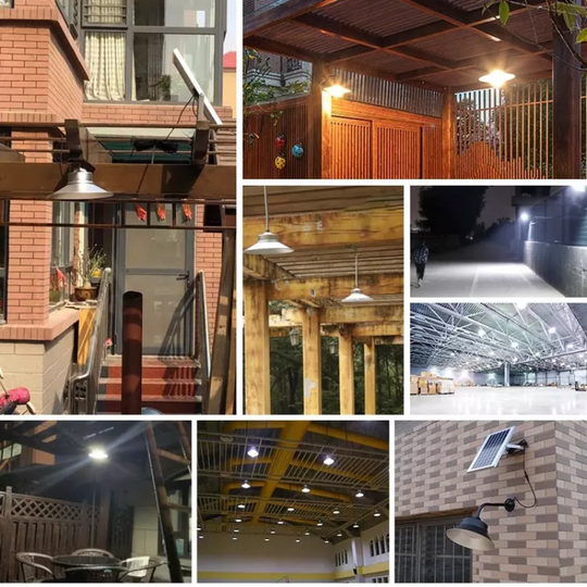 FOCO SOLAR TIPO CAMPANA 50W / BATERIA LiFePo4 10AH