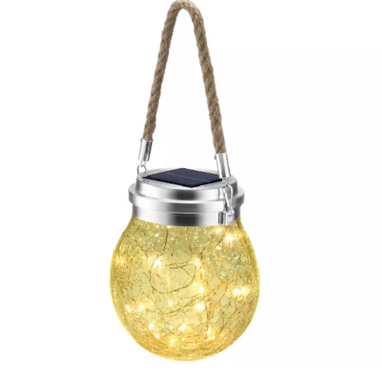 PACK 2 UNDS LÁMPARA SOLAR DE MESA / COLGANTE ESTILO FAROL CON HADAS LED