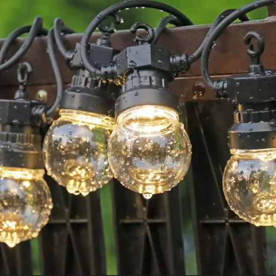 GUIRNALDA SOLAR AMPOLLETAS LED LUZ CÁLIDA 3500K