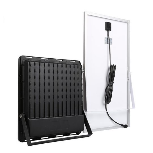 REFLECTOR SOLAR LED CUERPO ALUMINIO NEGRO 400W BATERIA LiFePo4 30AH