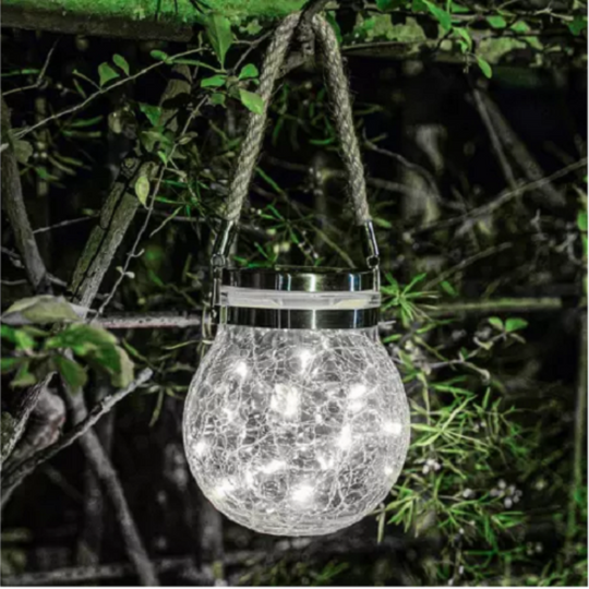 PACK 2 UNDS LÁMPARA SOLAR DE MESA / COLGANTE ESTILO FAROL CON HADAS LED