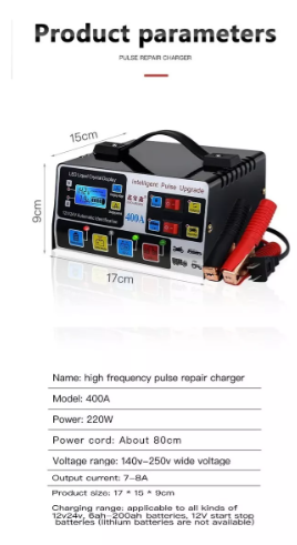 Cargador De Batería Automotriz Automático 12 / 24v