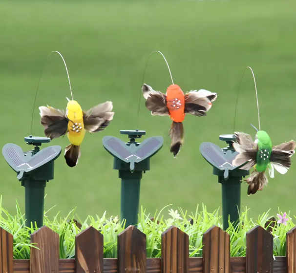 Estaca Colibrí Solar Decoración Patio Jardín PACK X6