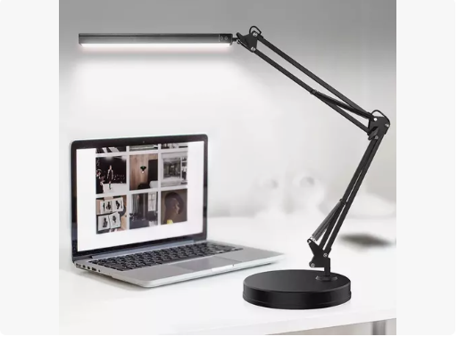 Lámpara De Escritorio Con Brazo Oscilante Luces Led 3angulos