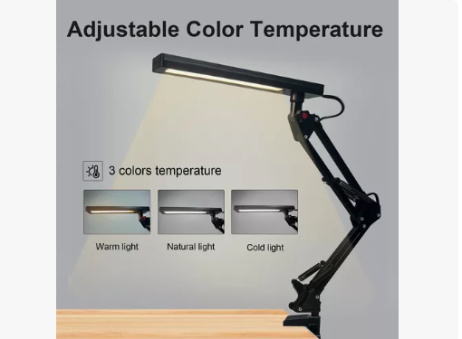 Lámpara De Escritorio Con Brazo Oscilante Luces Led 3angulos