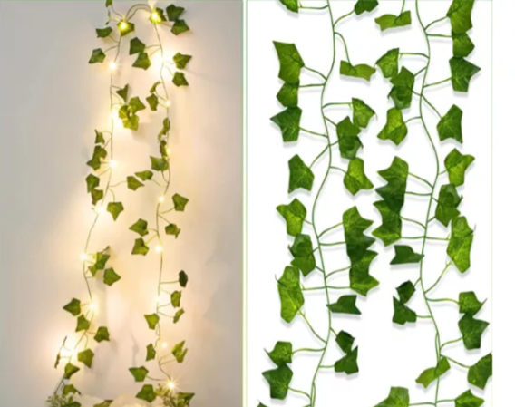 Luces Hoja Led Pila 2 Mts Adornos Navideños/ Decoración Boda /Luces Luz Cálida