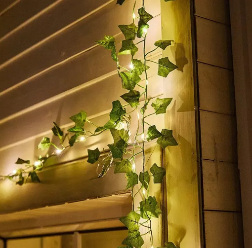 Luces Hoja Led Pila 2 Mts Adornos Navideños/ Decoración Boda /Luces Luz Cálida