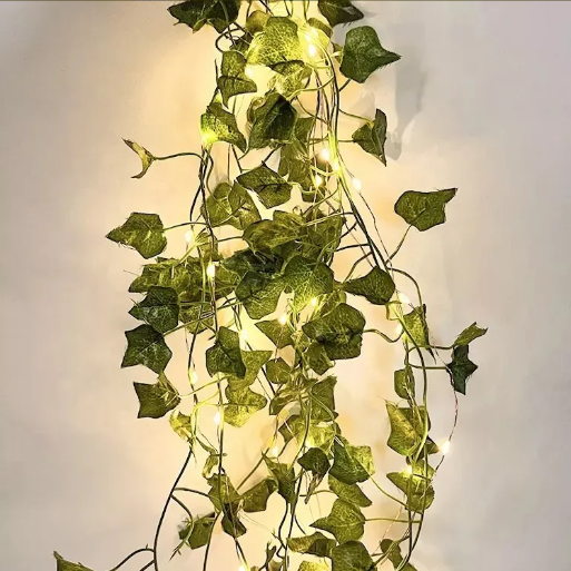 Luces Hoja Led Pila 2 Mts Adornos Navideños/ Decoración Boda /Luces Luz Cálida