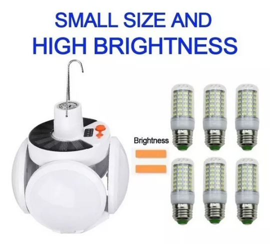 Ampolleta Solar Led De Emergencia Recargable / 40 W Color De La Luz Blanco Frío