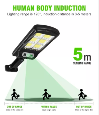 Foco Led Solar Led Sensor 12 Hrs / 3 Modos