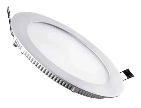 Plafón Led 12w Embutido Redondo Luz Cálida
