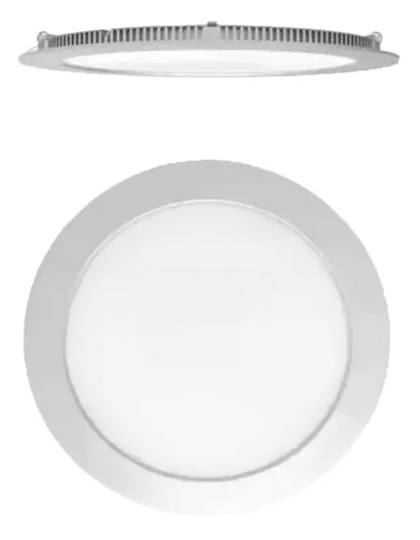 Plafón Led 12w Embutido Redondo Luz Cálida