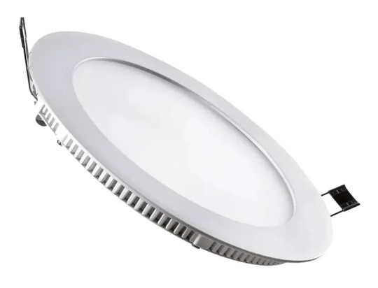 Plafón Led 12w Embutido Redondo Luz Cálida