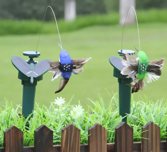 Estaca Colibrí Solar Decoración Patio Jardín PACK X6
