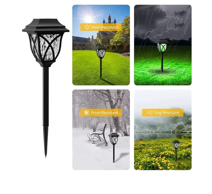 Pack 6 Faroles Solares LED de Estaca 6000K para Jardín y Sendero