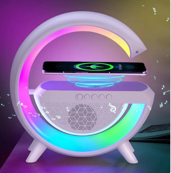 Lámpara De Mesa Con Altavoz Bluetooth Luz Inteligente Color