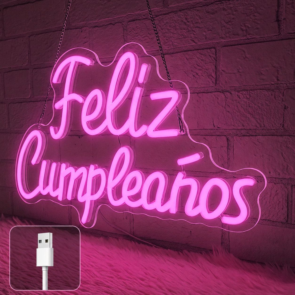 Letrero Feliz Cumpleaños 220v