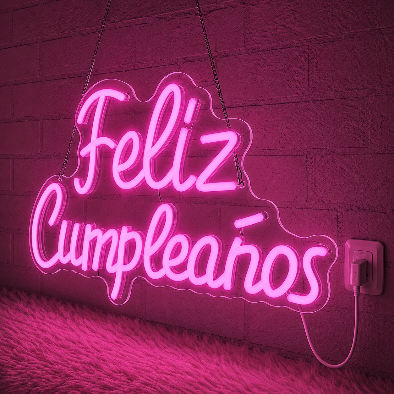 Letrero Feliz Cumpleaños 220v