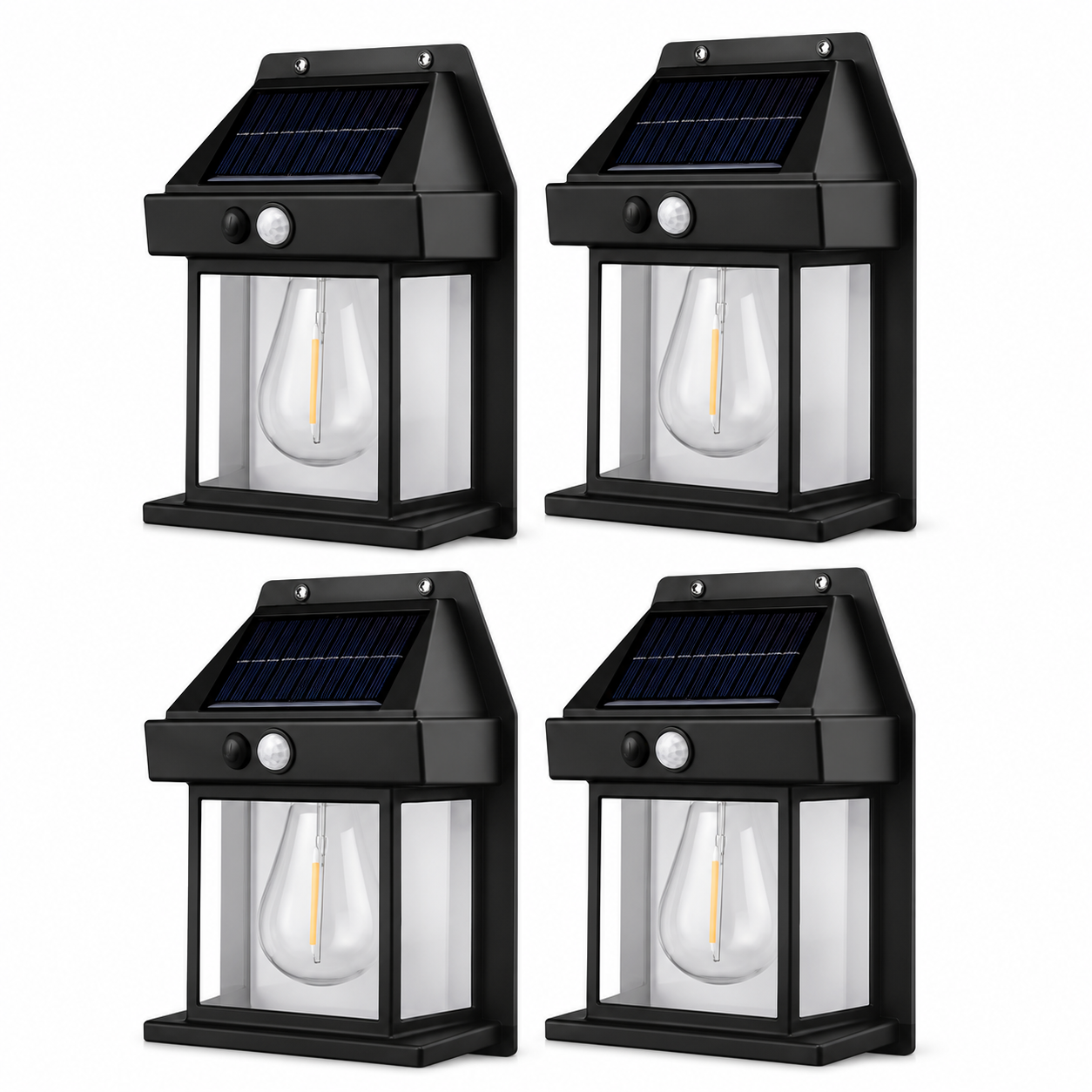 Aplique Solar LED Con Sensor de Movimiento Pack x4 – Ilumina tu Hogar por $9990 | Envío GRATIS