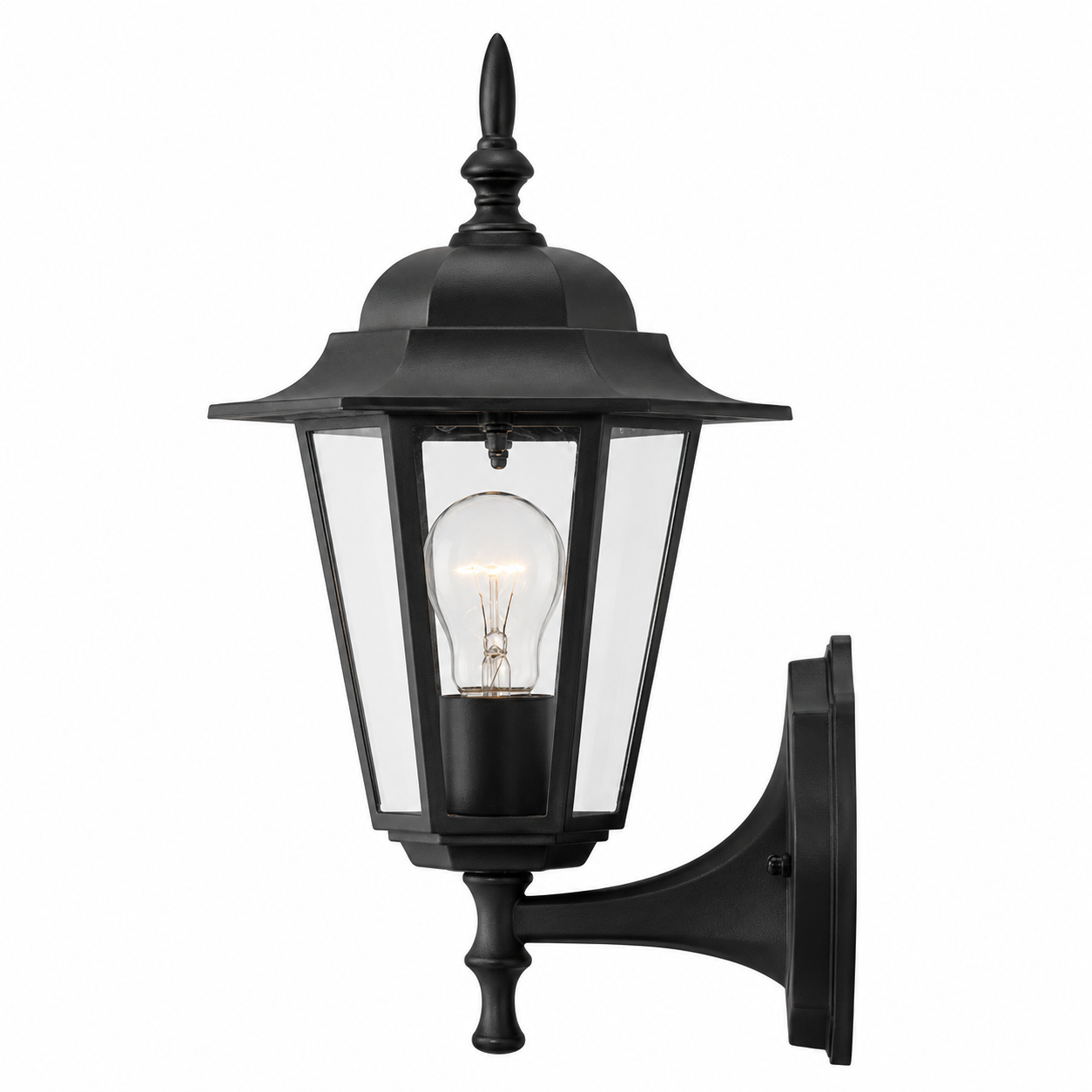Pack X 2 Farol Aplique De Pared Estilo Exterior Negro/cobre