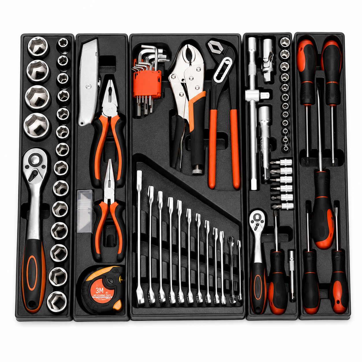 Caja De Herramientas Metálica / 85 Piezas Plegable 5 Niveles