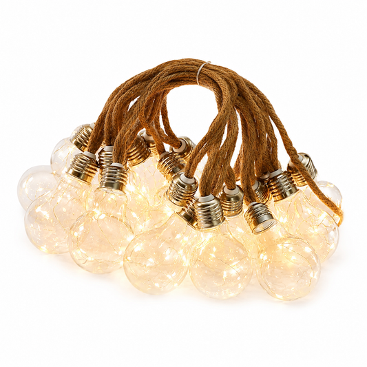 Guirnalda Solar Exterior 10m 16 Luces LED Vintage Cálidas para Jardín, Patio, Terraza y Fiestas