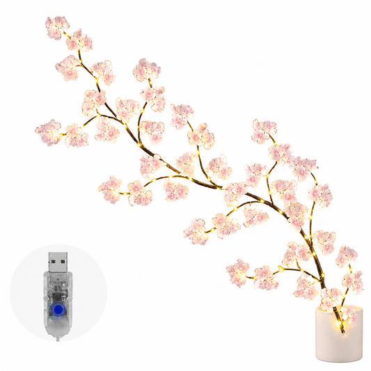 Guirnalda LED Flores de Cerezo 1,6 m USB Luz Cálida