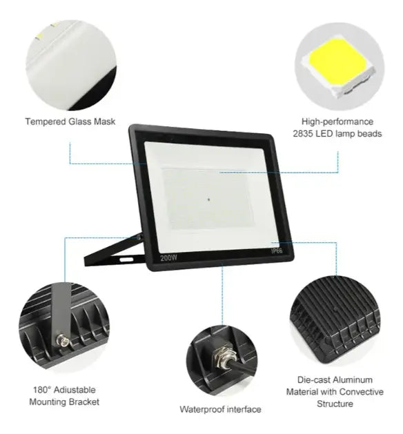 Reflector Led Eléctrico 50w Sensor De Movimiento