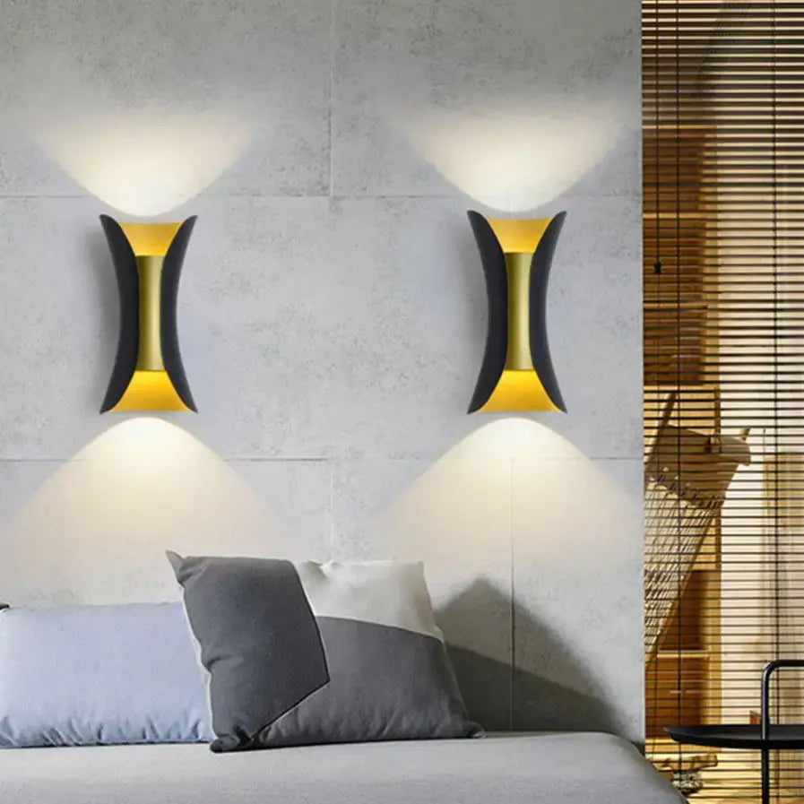 Pack X 4 Lámpara Led Aplique De Pared Interior-exterior Ip65