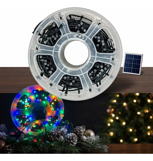 Rollo De Luz Solar Led 50mts 300 Luces Navidad Decoración