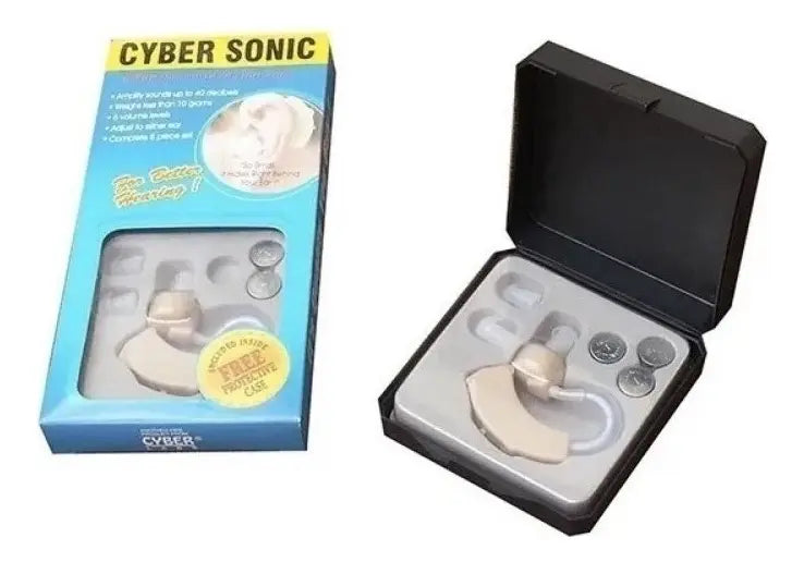 Audífono Ortopédico Cyber Sonic Amplificador Sonido 40db Color Crema