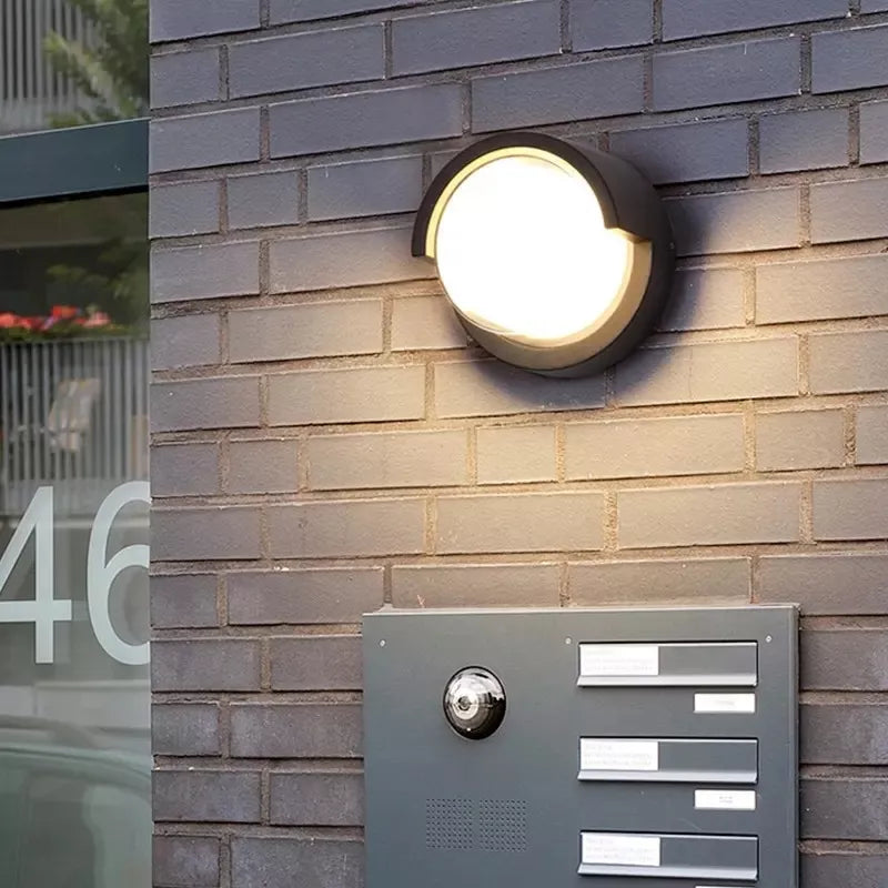 LAMPARA LED REDONDA APLIQUE PARED CON CONEXIÓN ELÉCTRICA - POTENCIA DE 12W