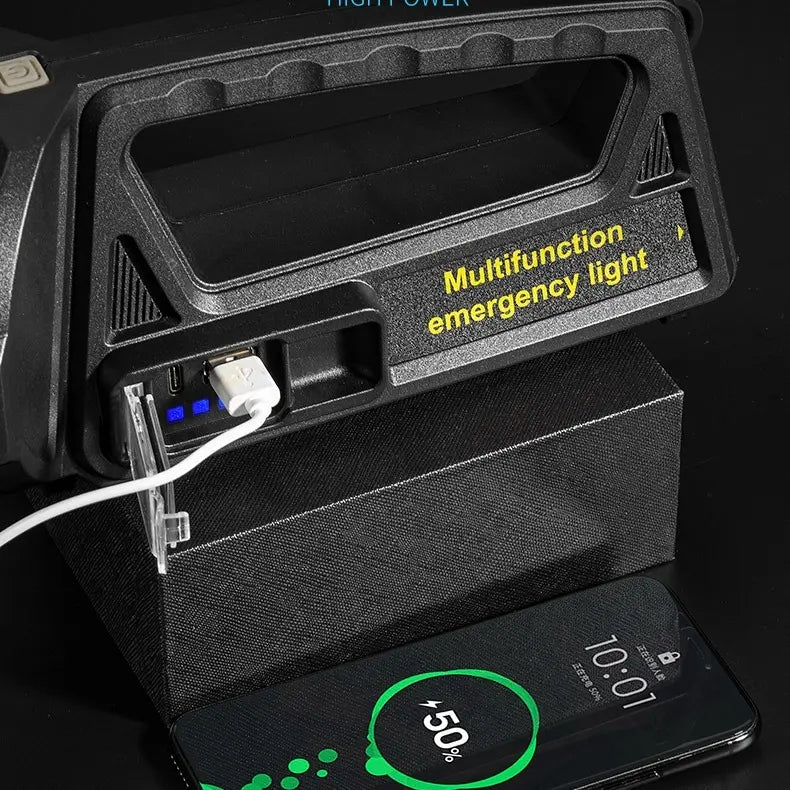 Linterna Táctica Solar Powered LED Recargable 650lm 10 Modos W5167