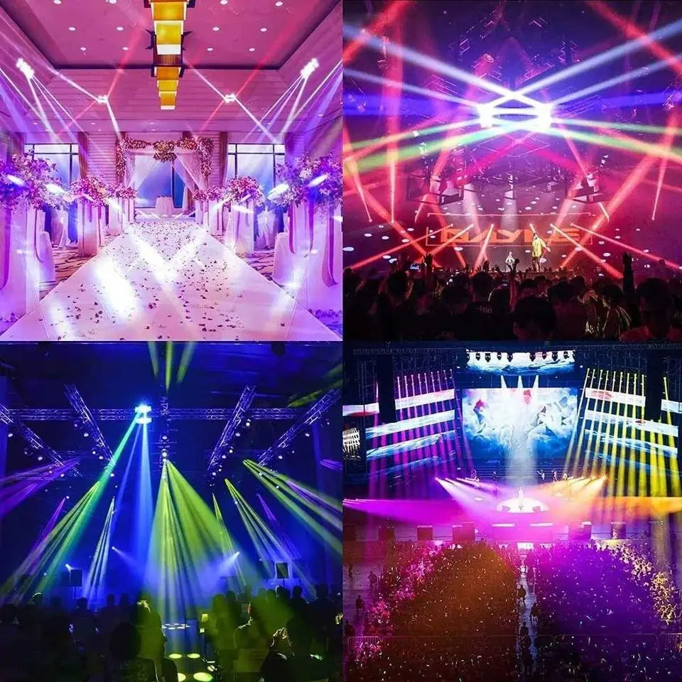 Cabeza Movil Led Spider Beam Luz Discoteca Rgbw Dmx 8x3w