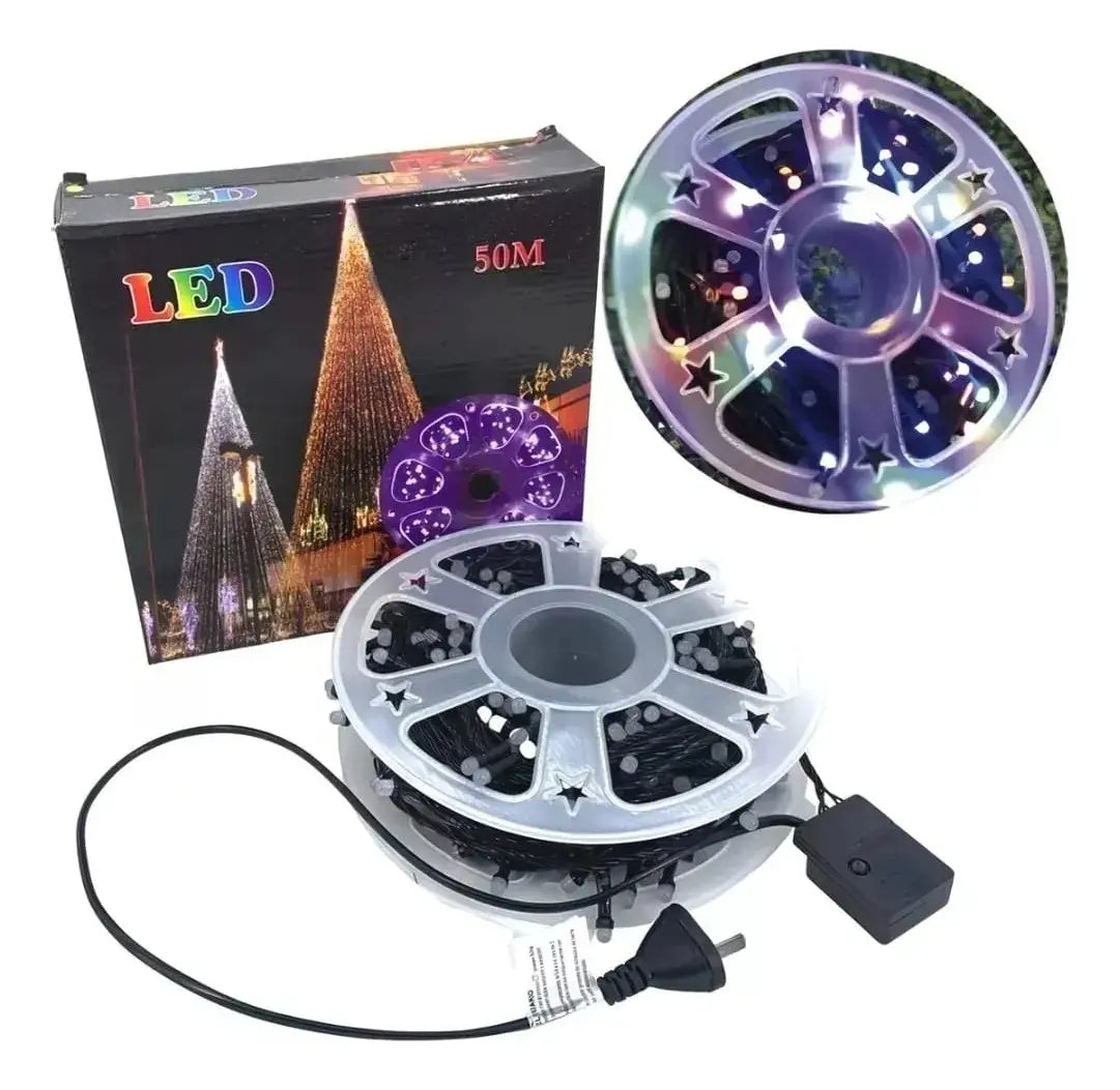Rollo De Luz Solar Led 50mts 300 Luces Navidad Decoración