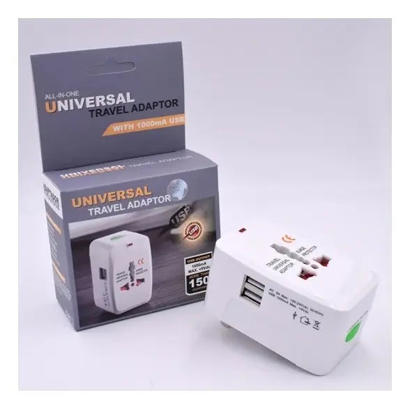 Adaptador Enchufe Universal Para Viajes Internacionales Usb